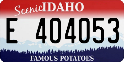 ID license plate E404053