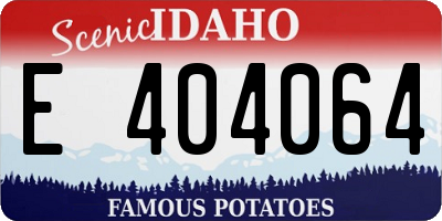 ID license plate E404064