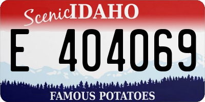 ID license plate E404069
