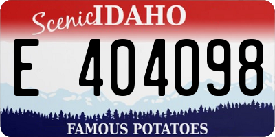 ID license plate E404098