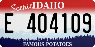 ID license plate E404109