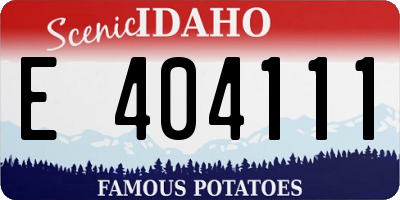 ID license plate E404111