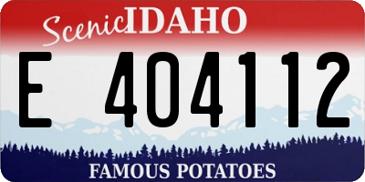 ID license plate E404112
