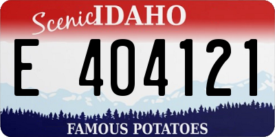 ID license plate E404121