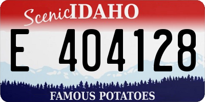 ID license plate E404128