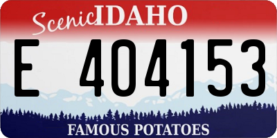 ID license plate E404153