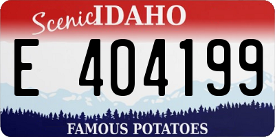 ID license plate E404199