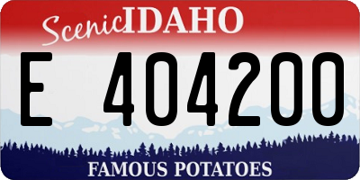 ID license plate E404200