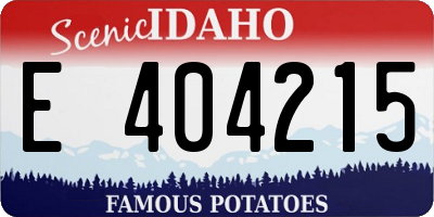 ID license plate E404215