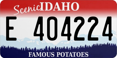ID license plate E404224