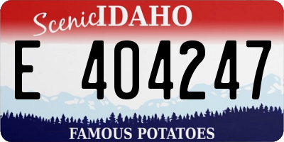 ID license plate E404247