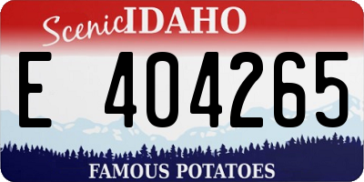 ID license plate E404265