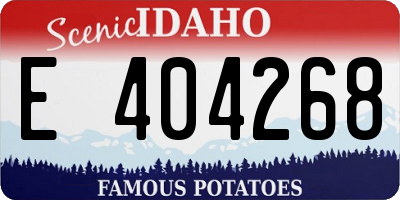 ID license plate E404268