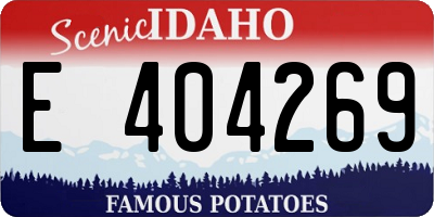 ID license plate E404269