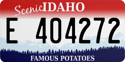 ID license plate E404272