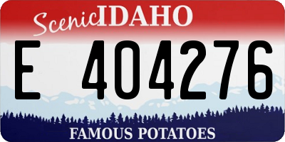 ID license plate E404276
