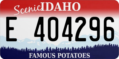 ID license plate E404296