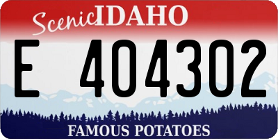 ID license plate E404302