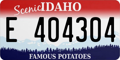 ID license plate E404304
