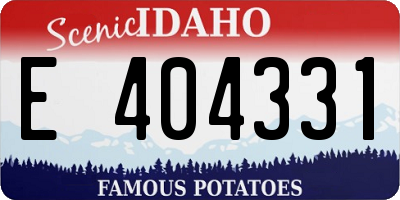 ID license plate E404331
