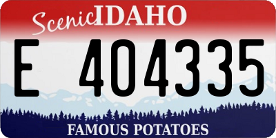 ID license plate E404335