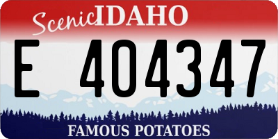 ID license plate E404347