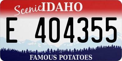 ID license plate E404355