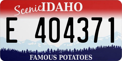 ID license plate E404371