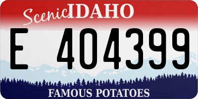 ID license plate E404399