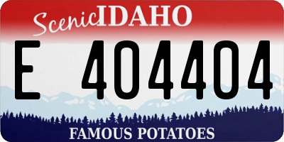 ID license plate E404404