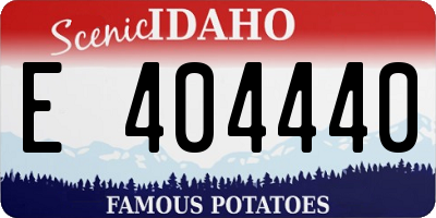 ID license plate E404440