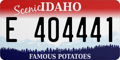 ID license plate E404441