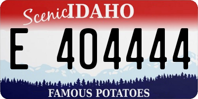 ID license plate E404444