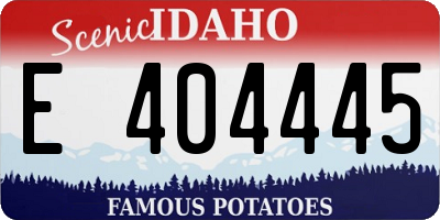 ID license plate E404445