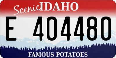 ID license plate E404480