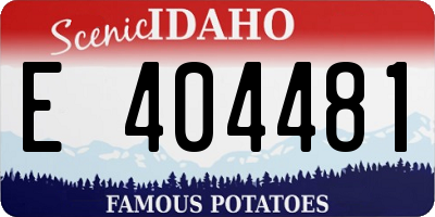 ID license plate E404481