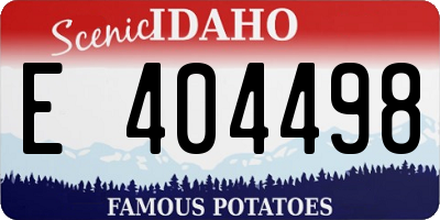 ID license plate E404498