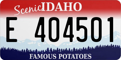 ID license plate E404501