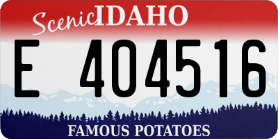 ID license plate E404516