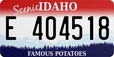 ID license plate E404518