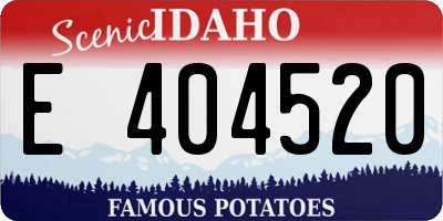 ID license plate E404520