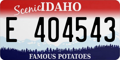 ID license plate E404543