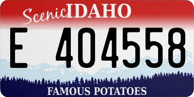ID license plate E404558