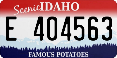 ID license plate E404563
