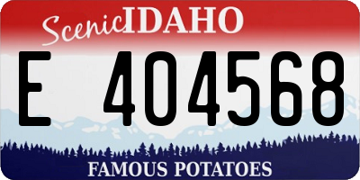 ID license plate E404568