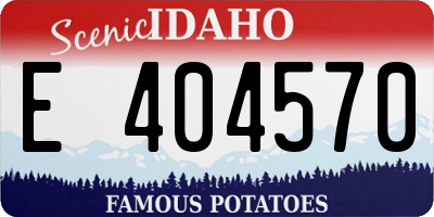ID license plate E404570