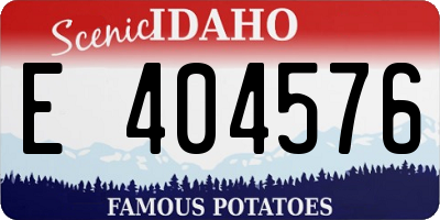 ID license plate E404576