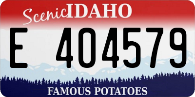 ID license plate E404579