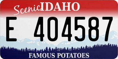 ID license plate E404587