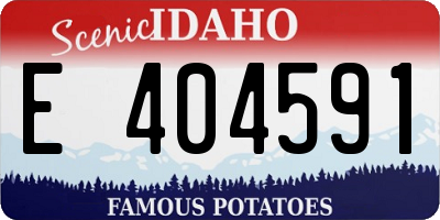 ID license plate E404591